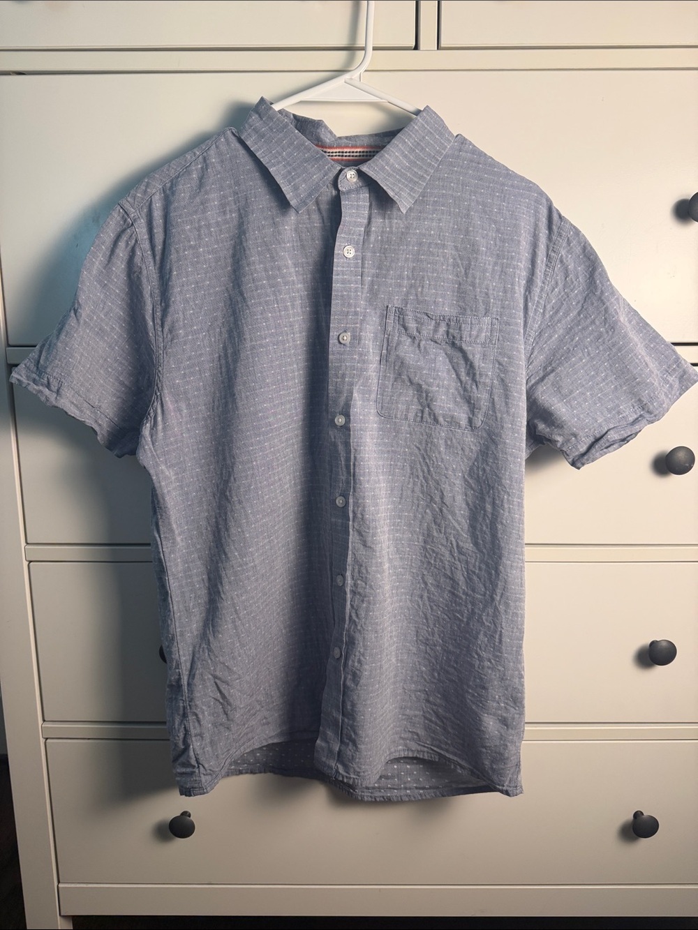 The Normal Brand Men's Short-Sleeve Button-Down Shirt — Light Blue